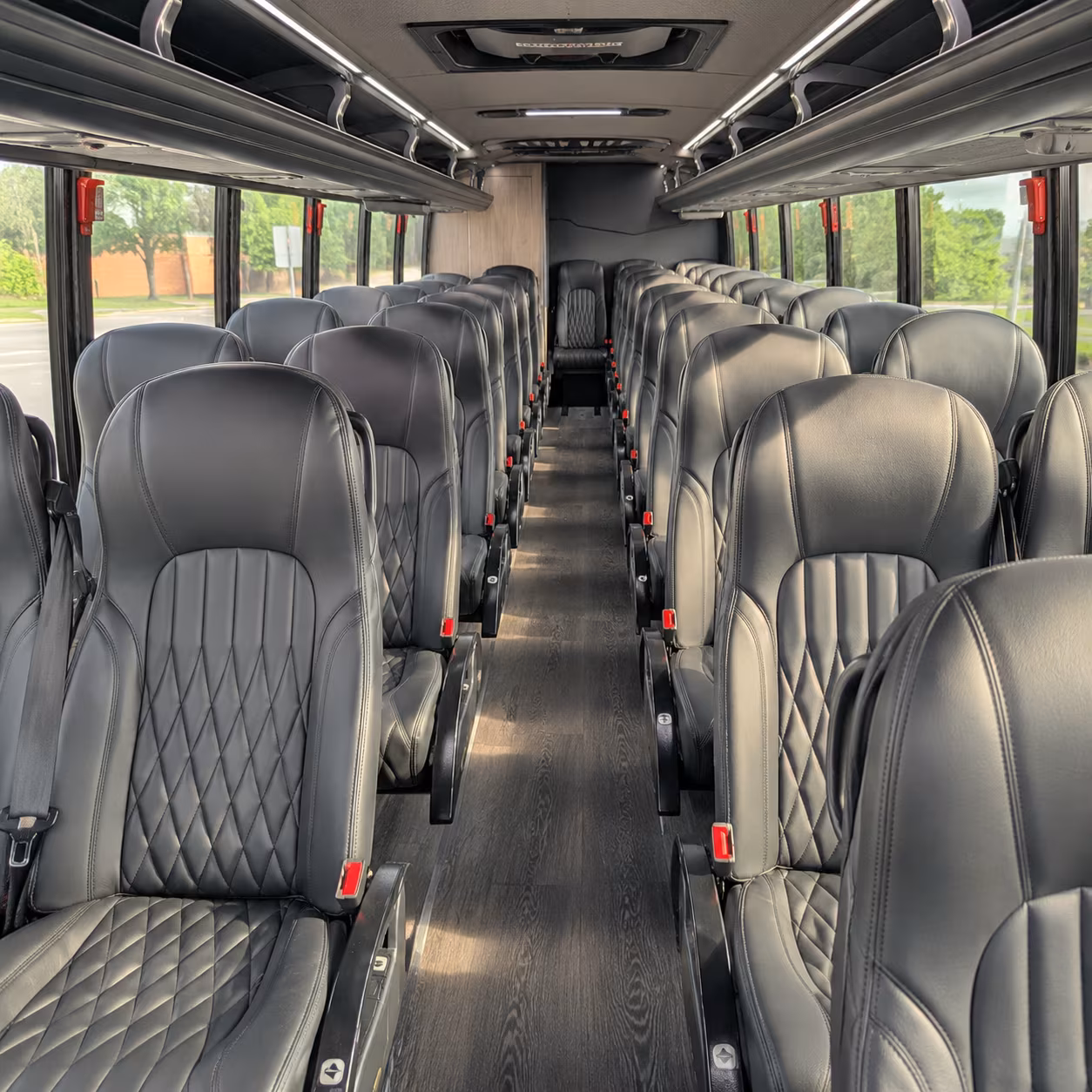 plano 25 passenger minibus inside