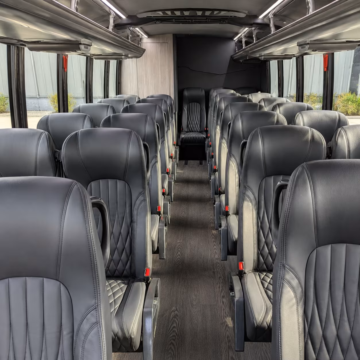 plano 28 passenger minibus inside