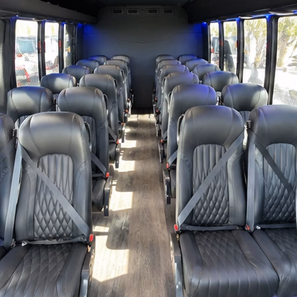 plano 28 passenger minibus interior