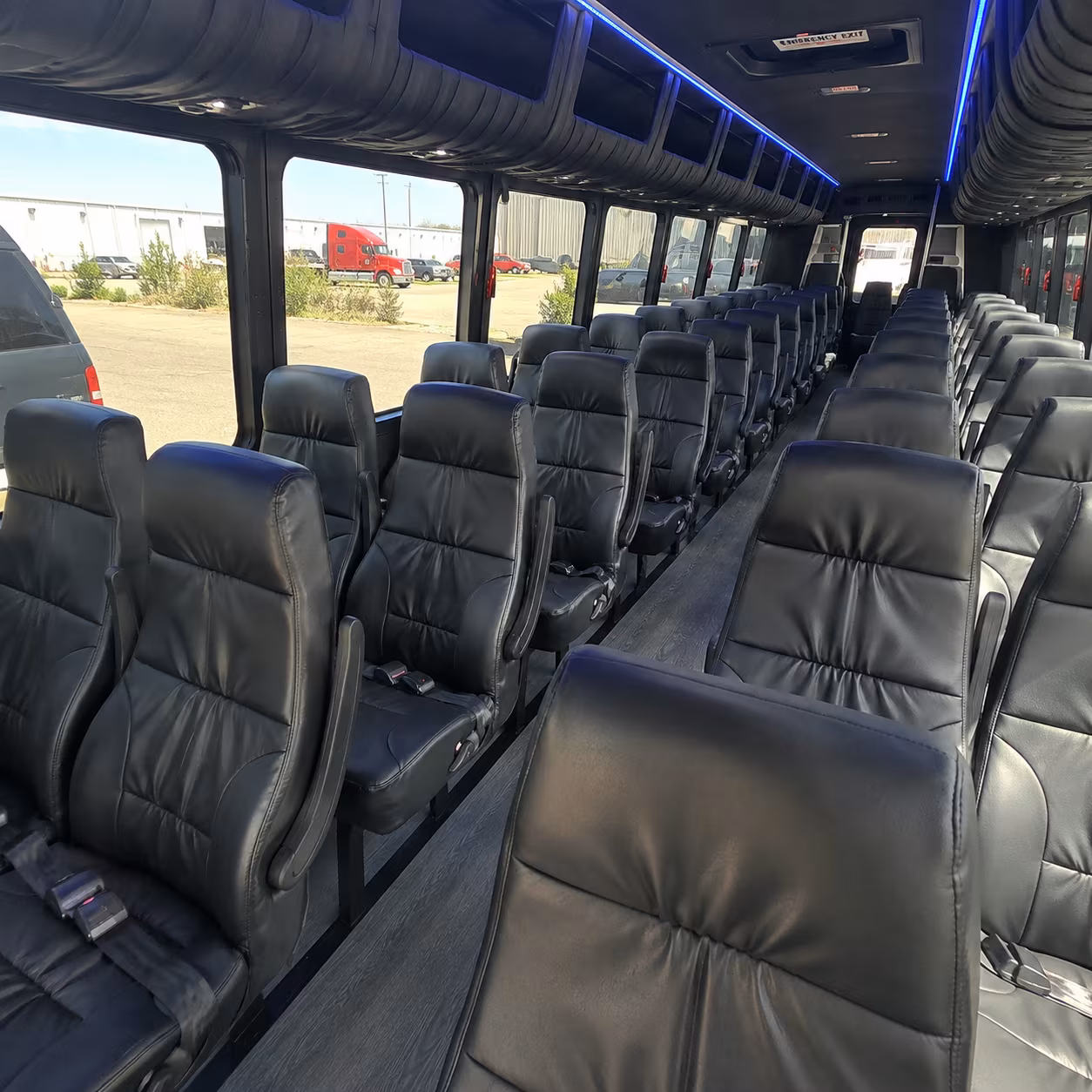 plano 30 passenger minibus inside