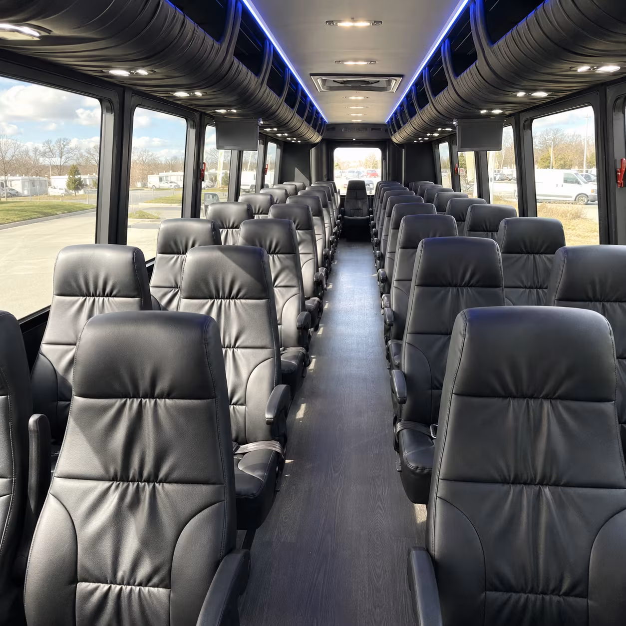plano 30 passenger minibus interior