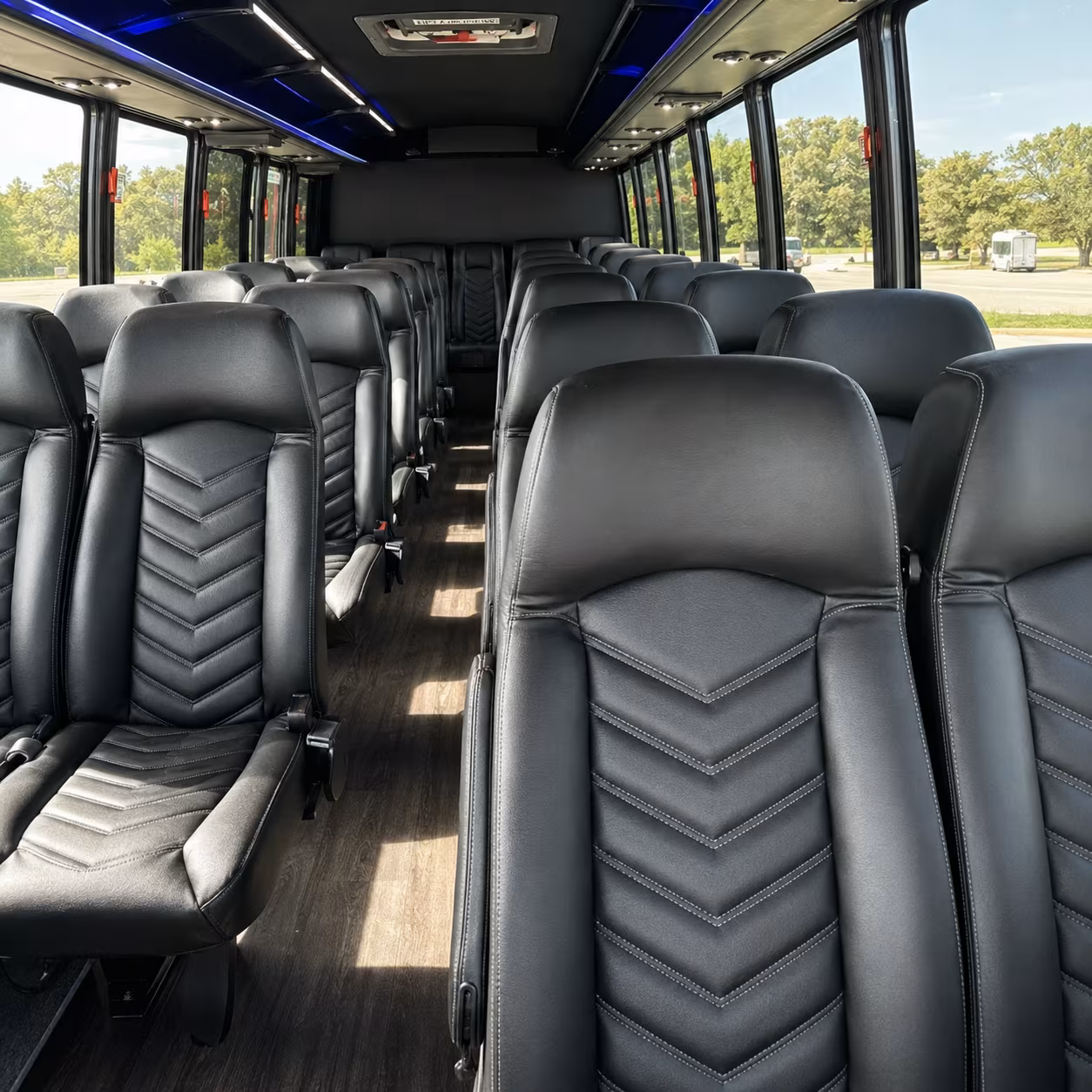 plano 35 passenger minibus interior