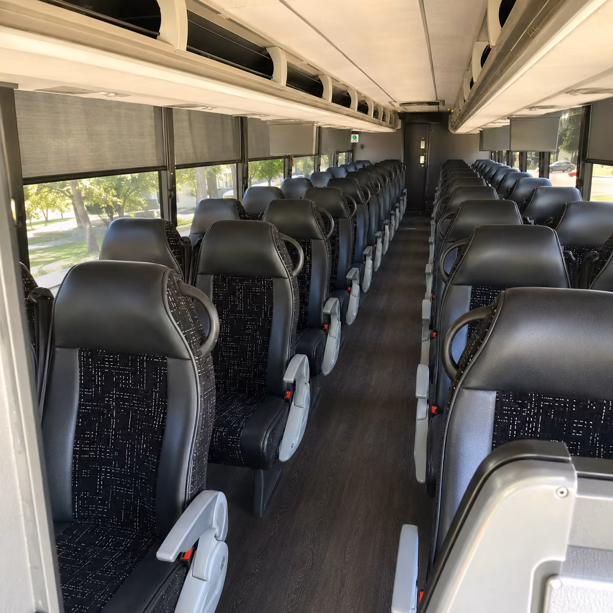 plano 56 passenger charter bus interior