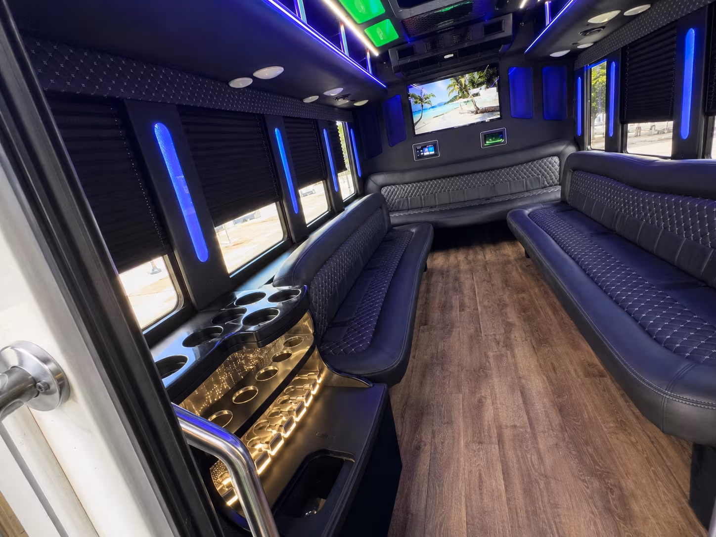 plano holiday party bus rental