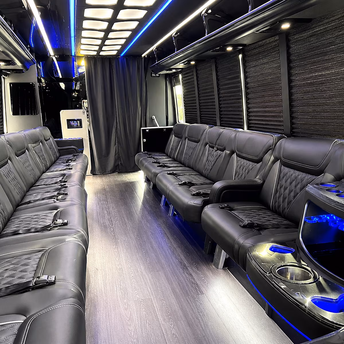 plano party bus inside