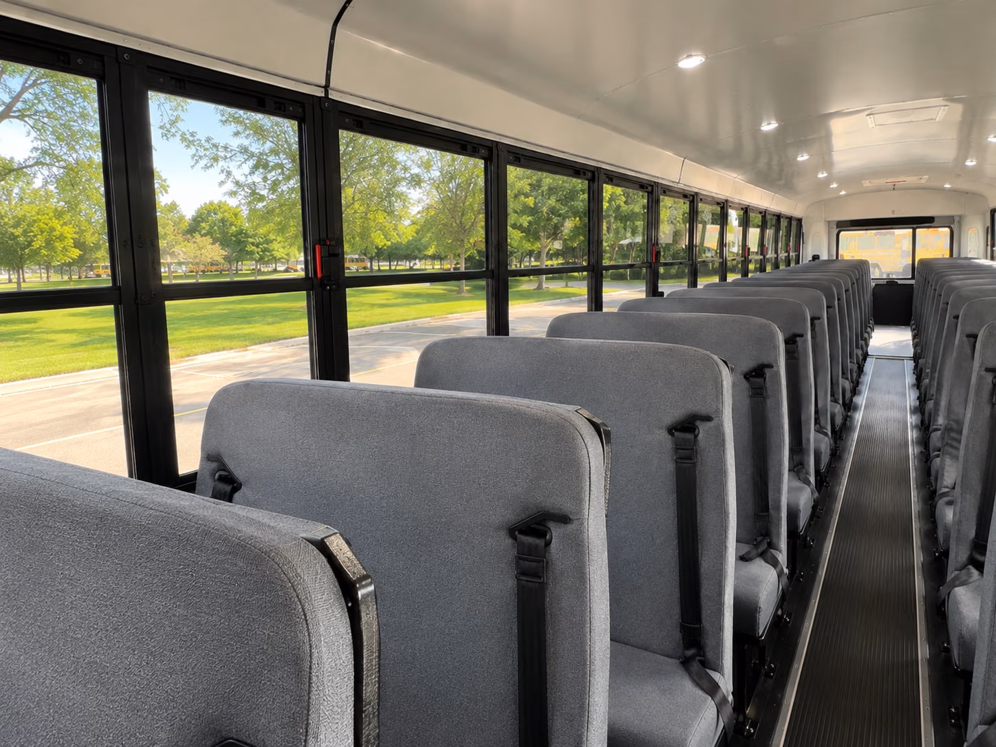plano school bus inside