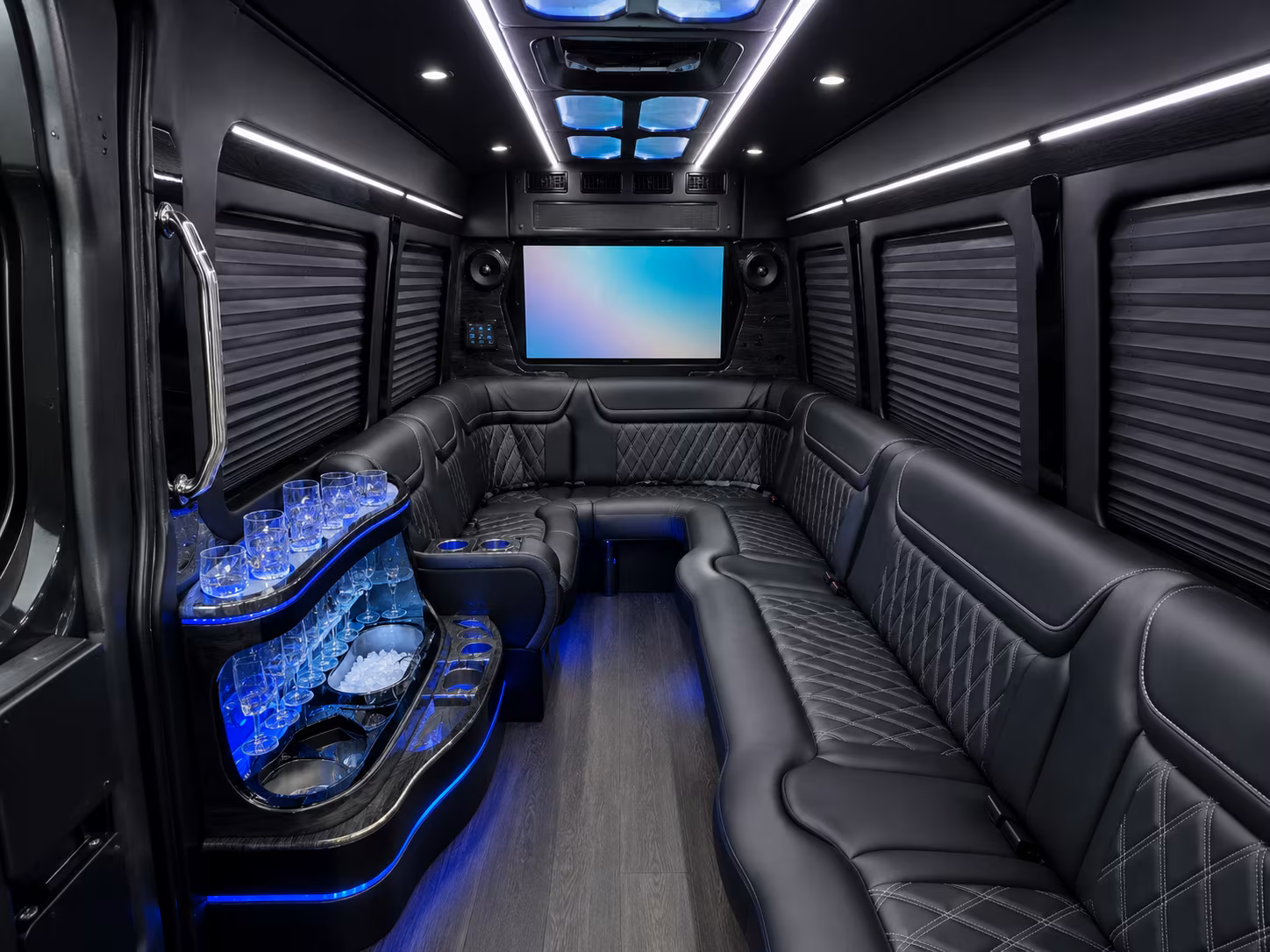 plano sprinter limousine interior