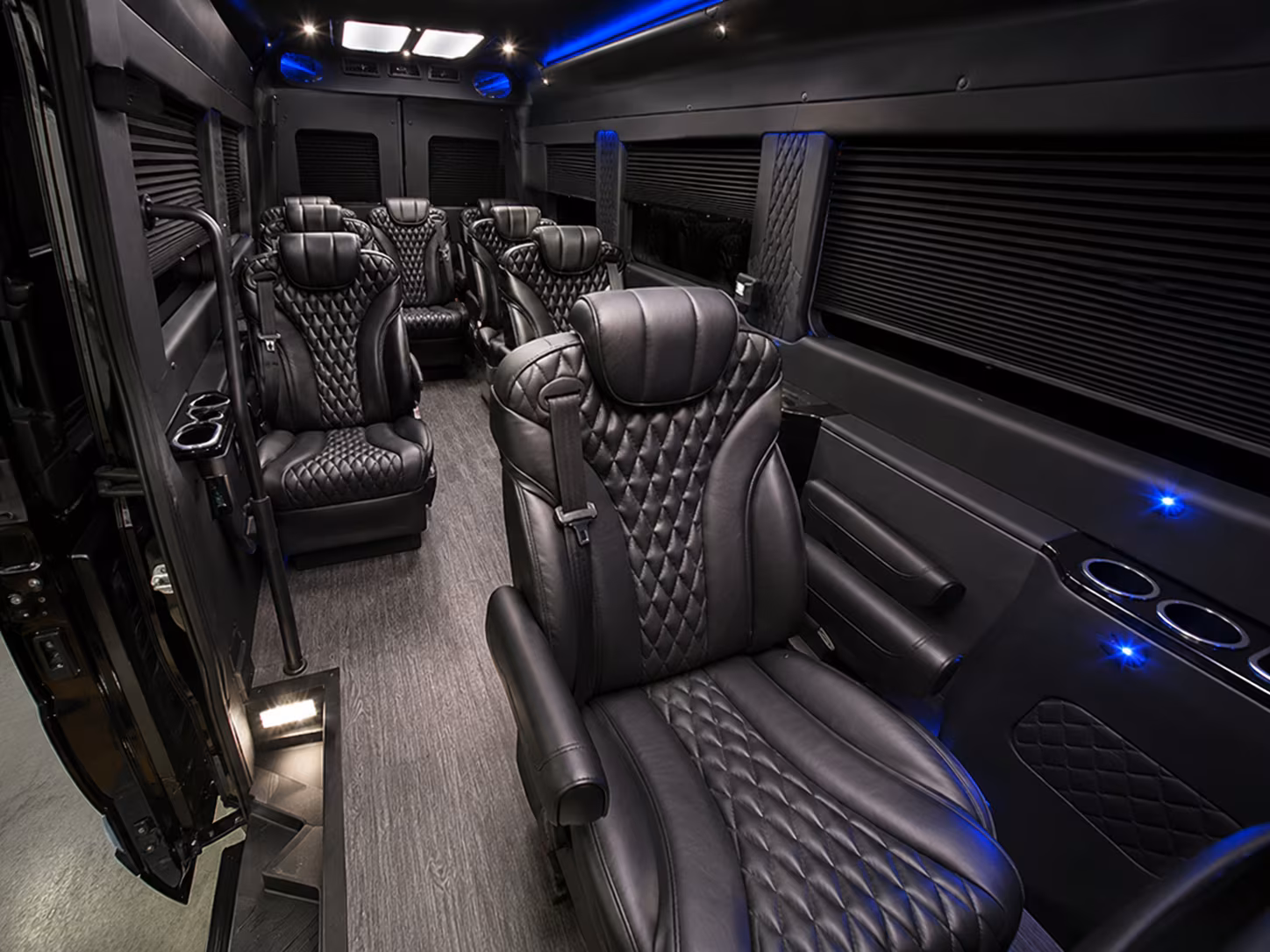 plano sprinter van with driver inside
